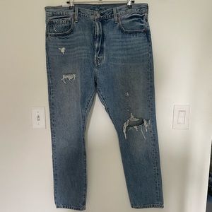 Levi’s 501 straight distressed jeans